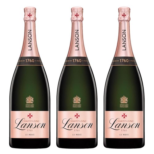 Magnum of Lanson Le Rose Creation Champagne 150cl Case of 3